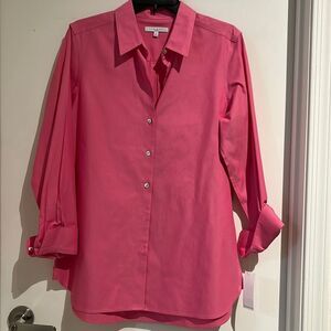 Foxcroft Pink Button Down Shirt